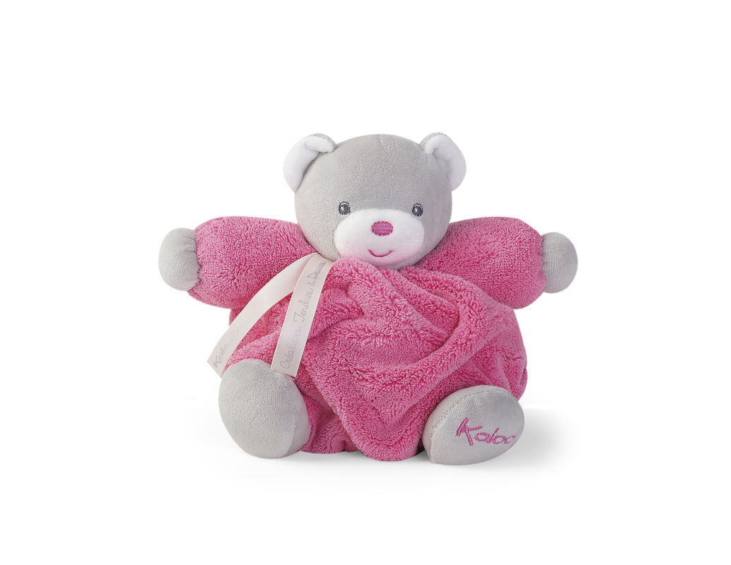  plume soft toy bear pink grey 